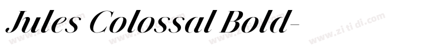 Jules Colossal Bold字体转换